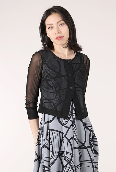 Porto Deedra Mesh Jacket, Black 