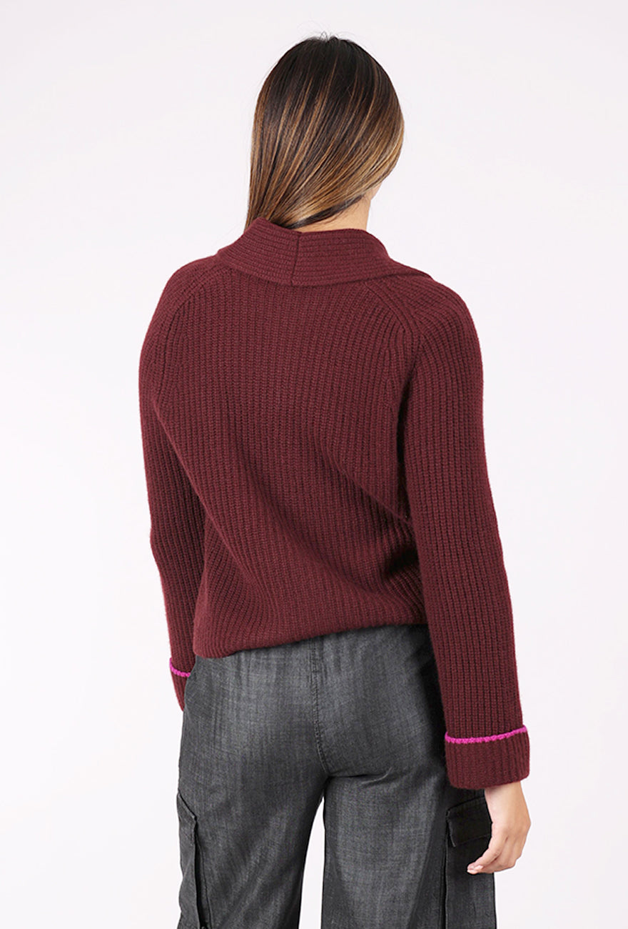 Margaret O'Leary Inverness Jacket, Port/Magenta 
