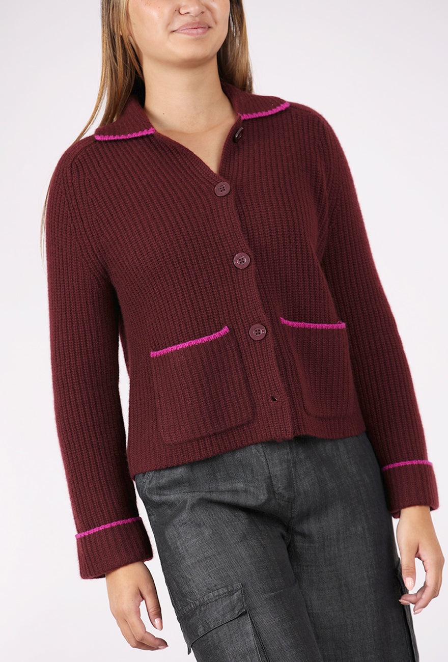 Margaret O'Leary Inverness Jacket, Port/Magenta 
