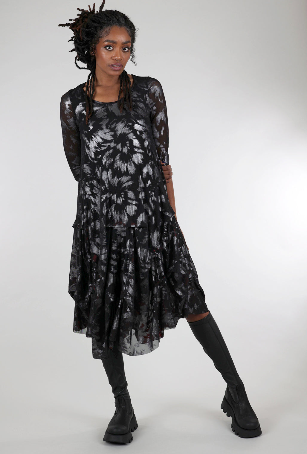 Kozan Miranda Dress, Black/Ice 