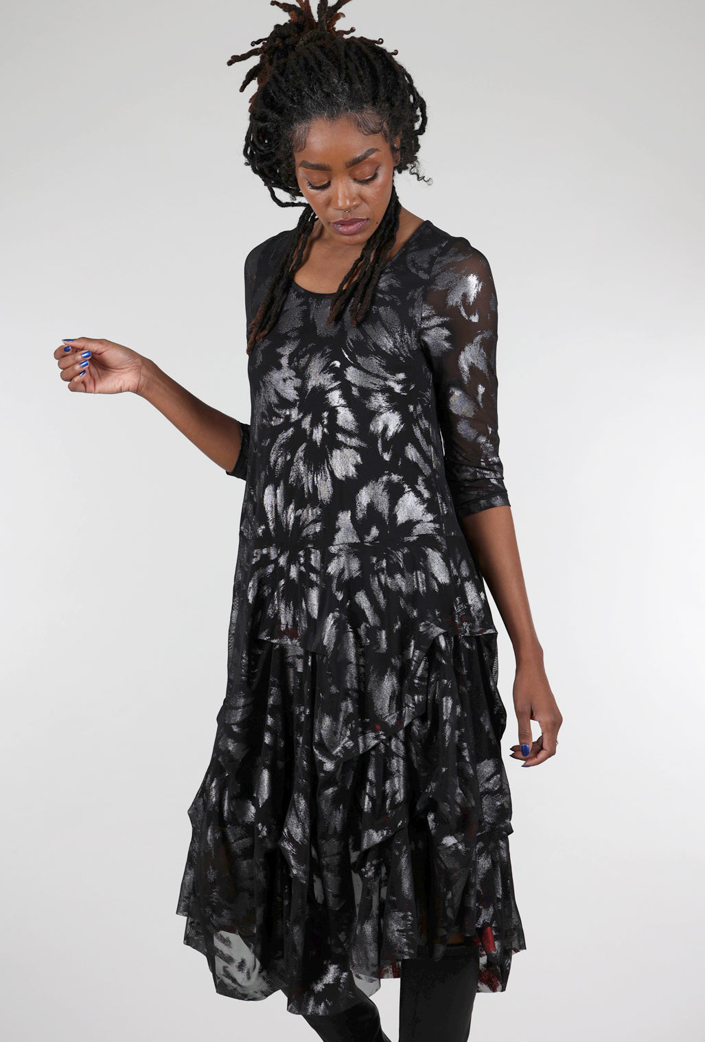 Kozan Miranda Dress, Black/Ice 