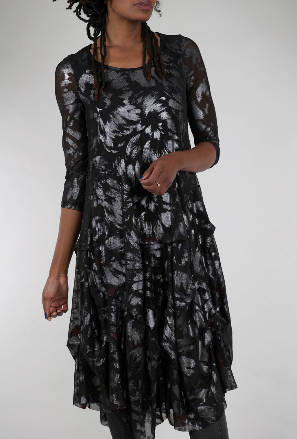 Kozan Miranda Dress, Black/Ice 