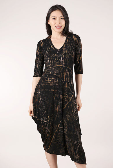 Heyne Bogut Donna Dress, Khaki/Black 