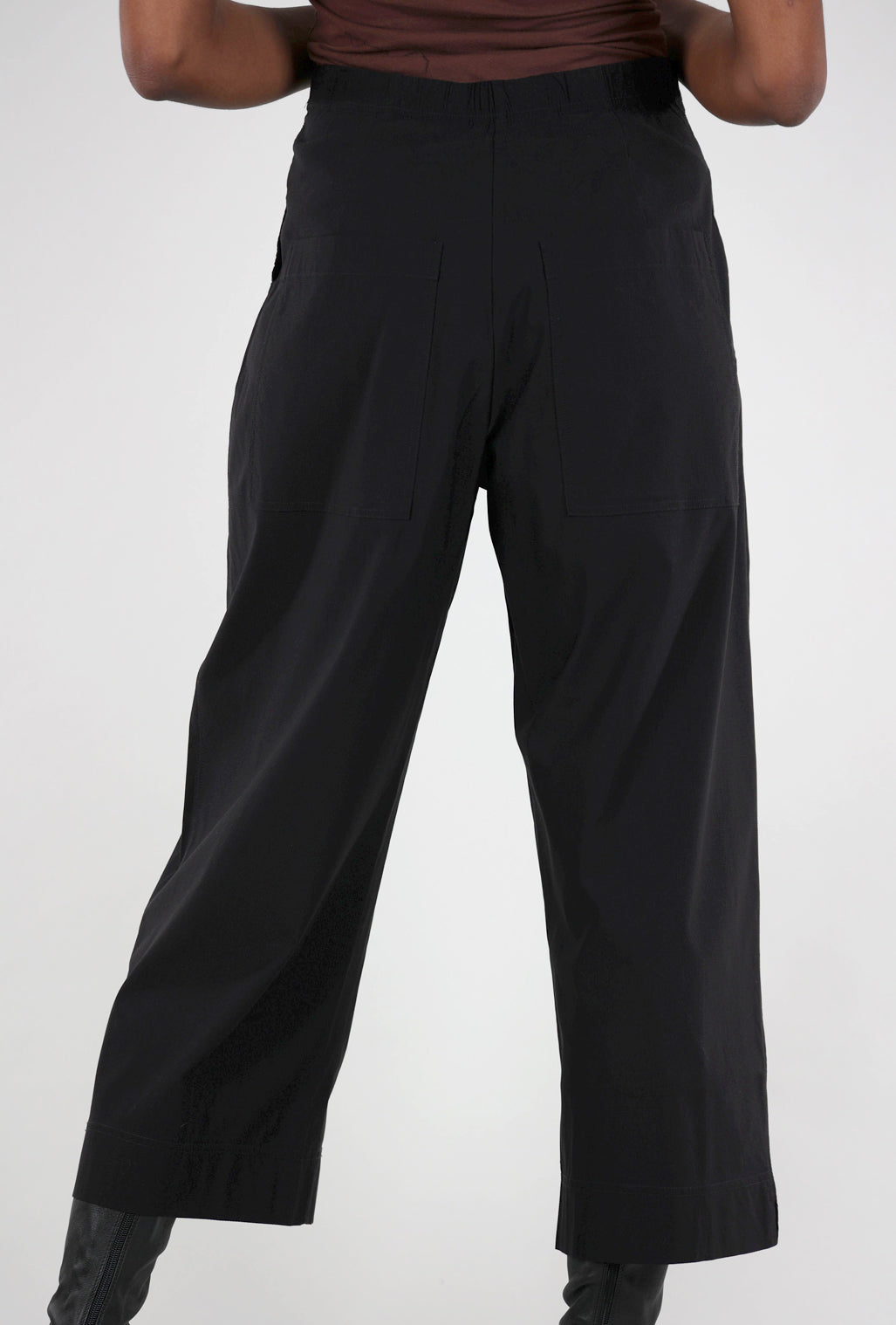 Rundholz Twill Tech Crop Flare Trouser, Black 