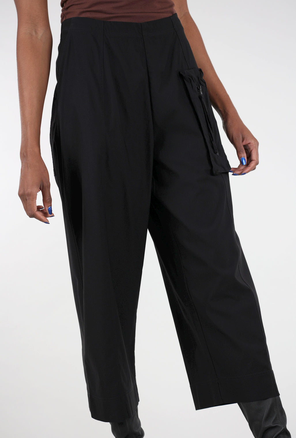 Rundholz Twill Tech Crop Flare Trouser, Black 