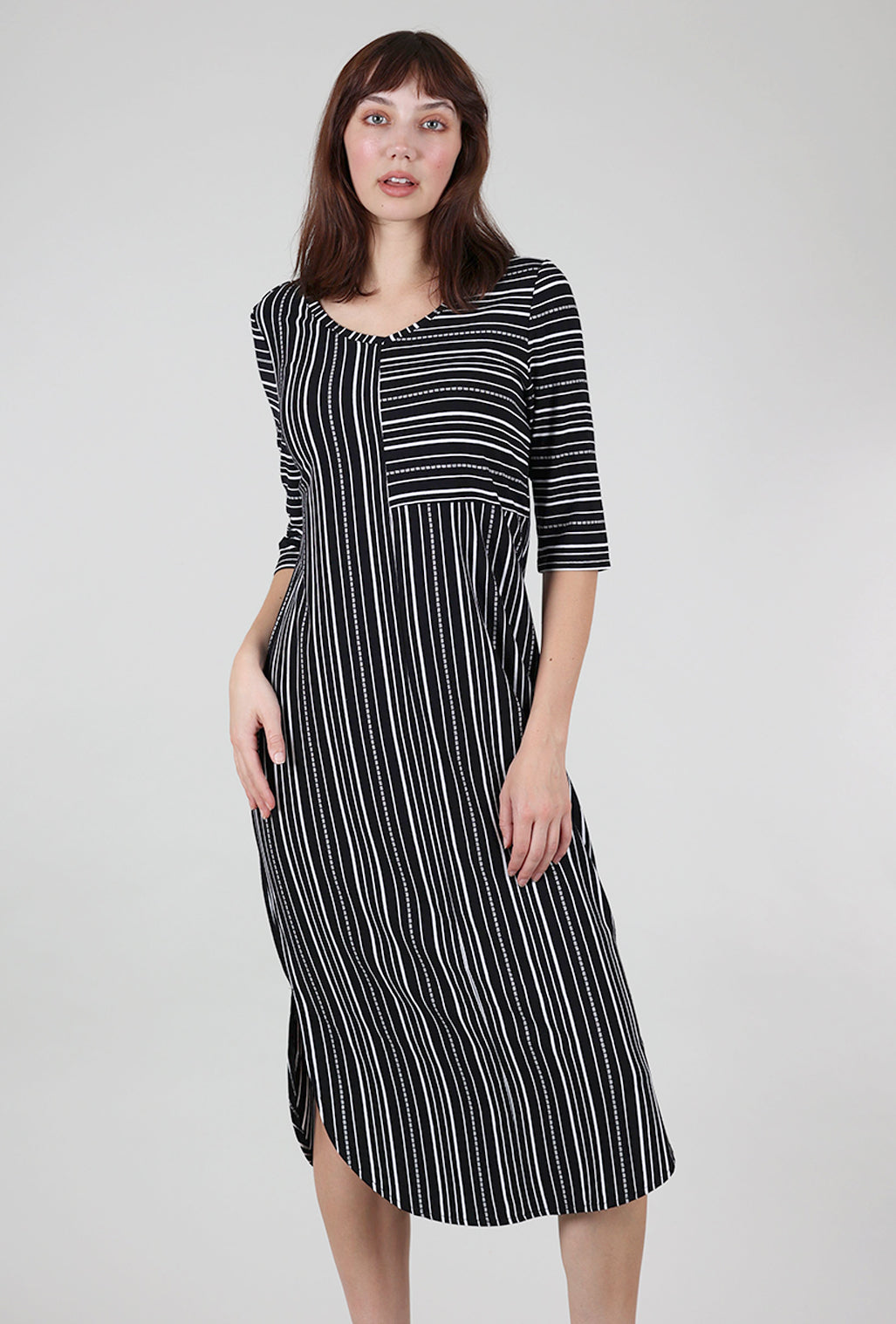 Habitat Core Travel City Dress, Black Stripe 