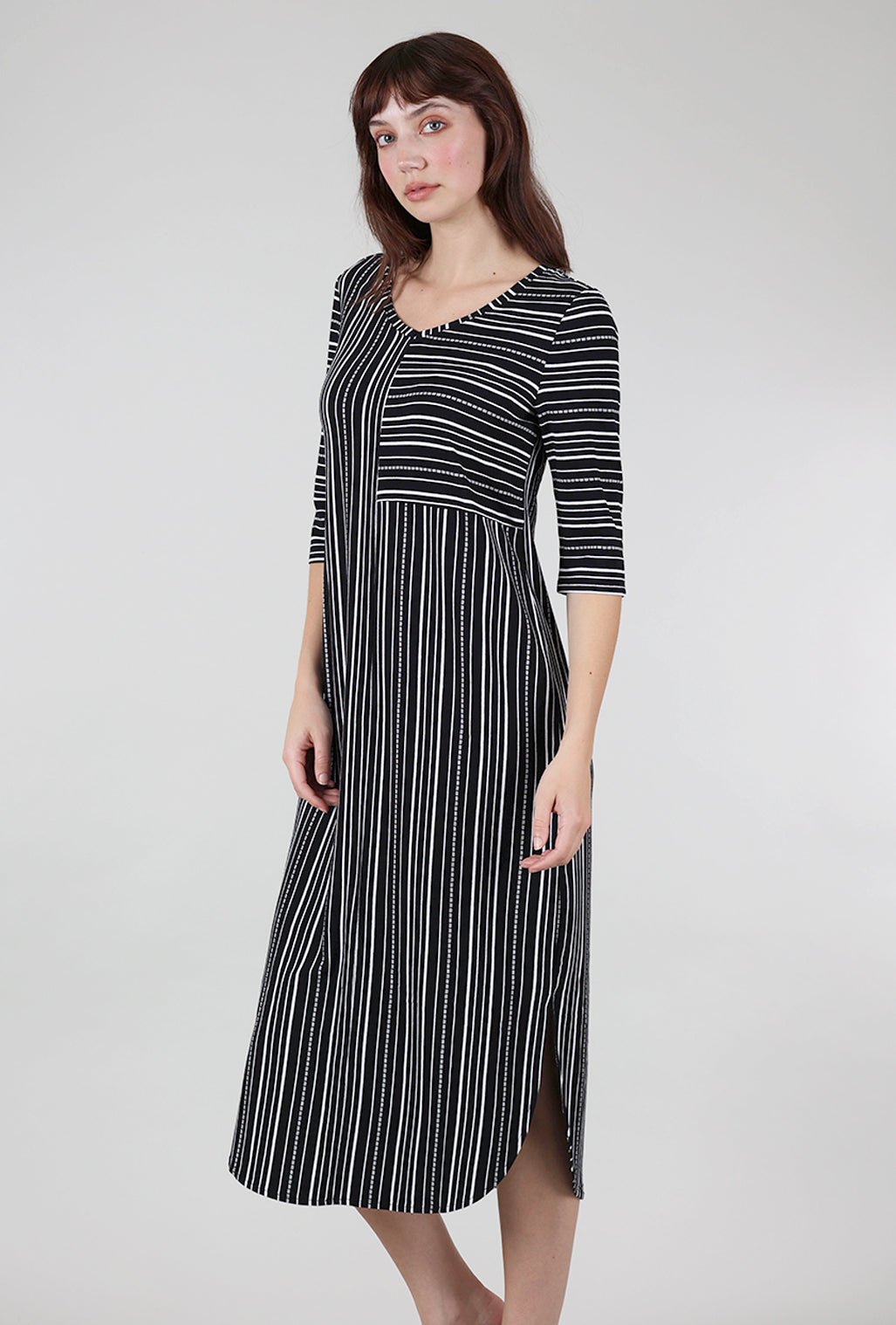 Habitat Core Travel City Dress, Black Stripe 