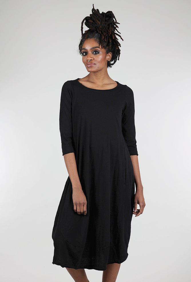 Rundholz Slub Jersey Easy Dress, Black 