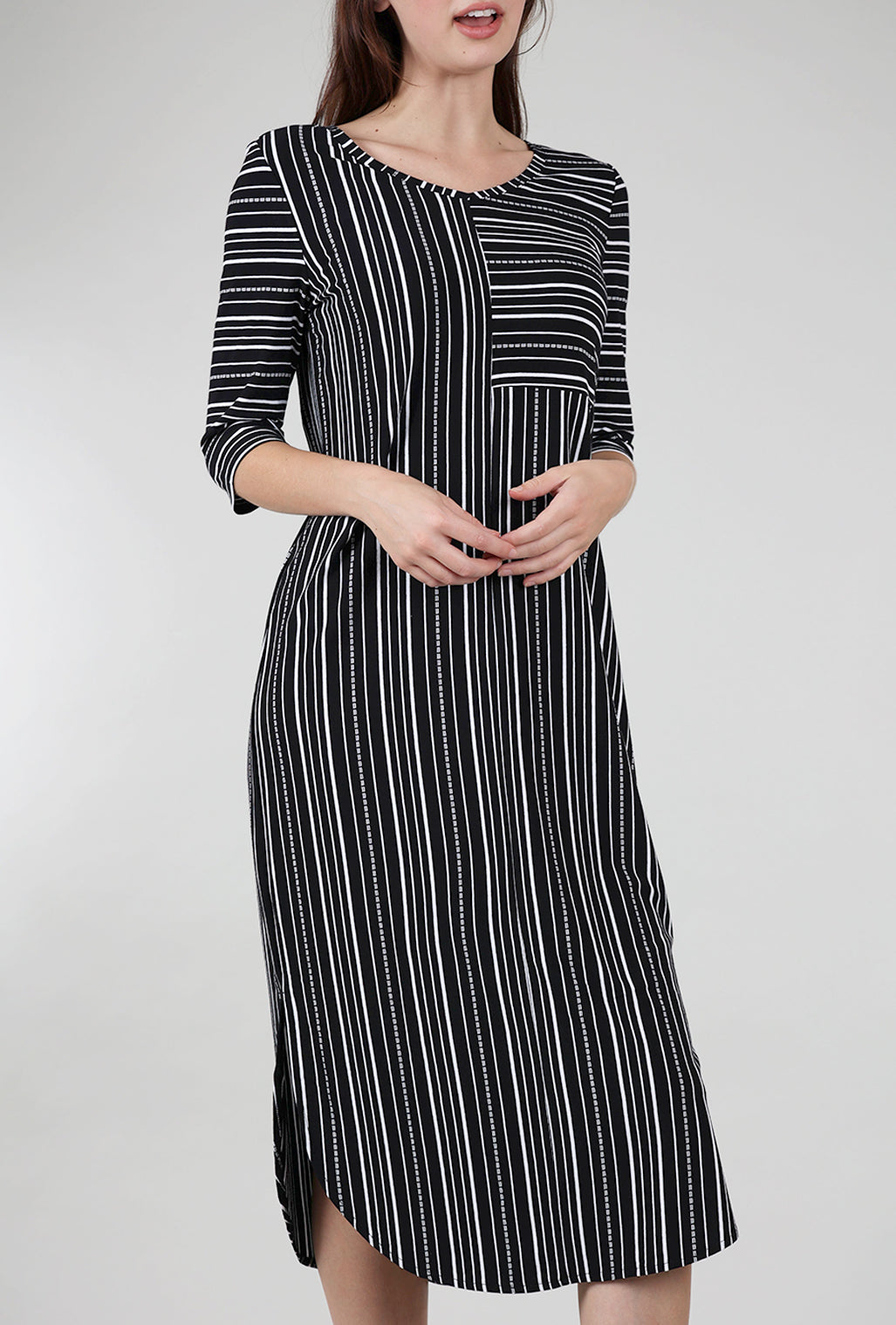 Habitat Core Travel City Dress, Black Stripe 