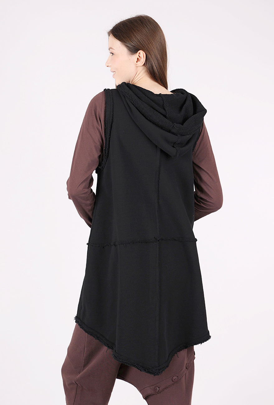 Zilberman Sweat Hoodie Vest, Black 