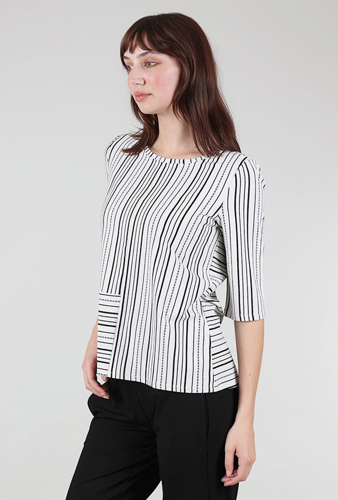 Habitat City Stripe Elbow Tee, Ash 