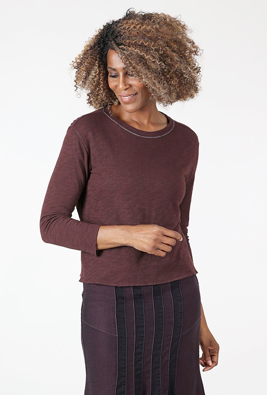 Eleven Stitch Double-Face Trim Tee, Chicory 
