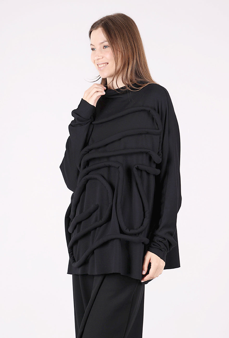 La Vaca Loca Poeta Top, Black 