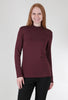 Luukaa Essential Jersey Mock Neck, Burgundy 