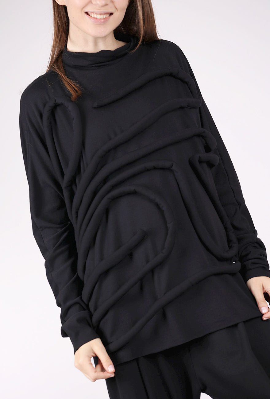 La Vaca Loca Poeta Top, Black 