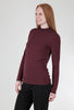 Luukaa Essential Jersey Mock Neck, Burgundy 