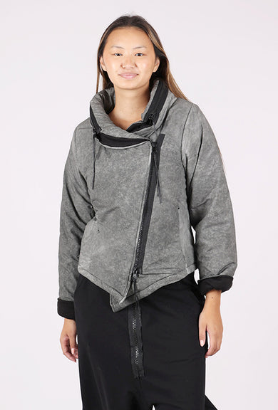 Zilberman Short Moto Puffer, Anthracite 