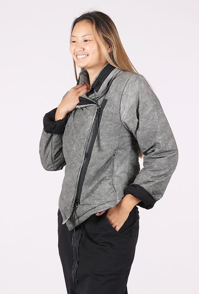 Zilberman Short Moto Puffer, Anthracite 