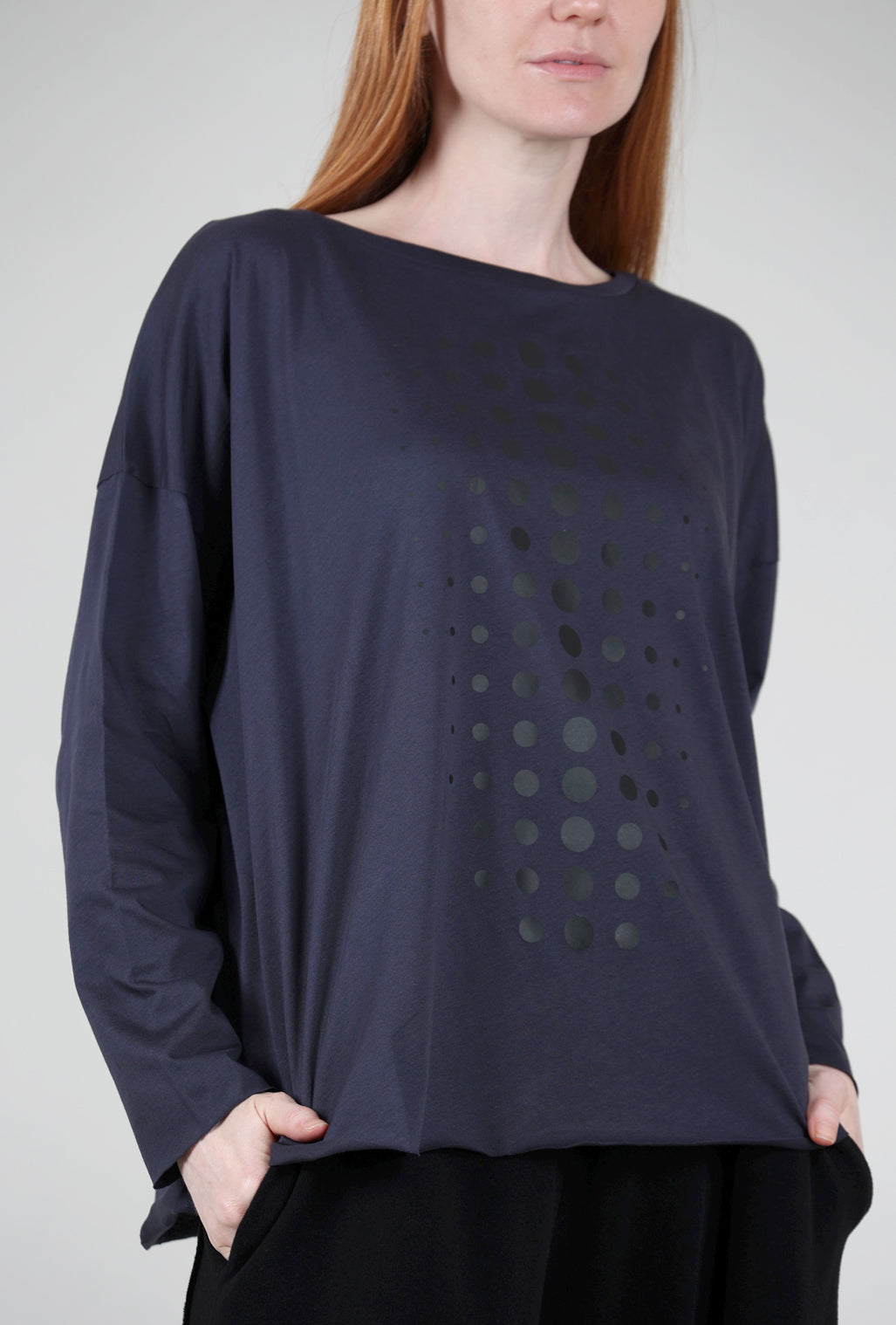 Planet Dot Dot Dot Boxy Tee, Midnight/Black One Size Midnight