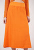 Cut Loose Linen Midi Skirt, Tangelo Orange 