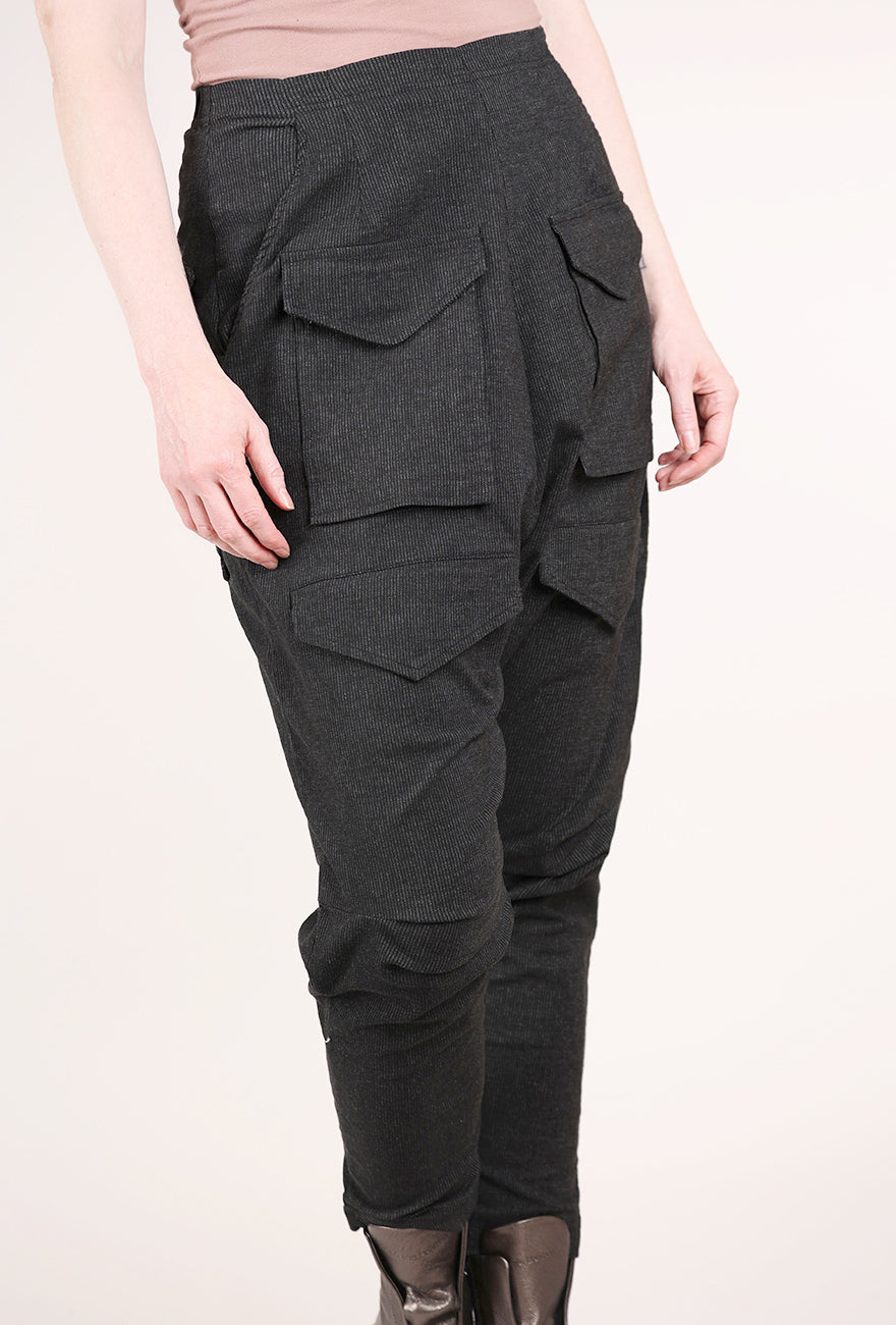 Rundholz Subtle Stripe Trouser, Black 