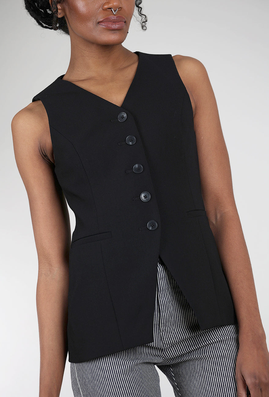 Pistola Lila Fitted Vest, Black 