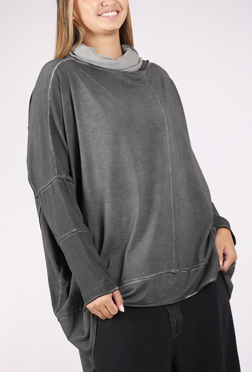 Zilberman Janet Jersey Tunic, Anthracite 
