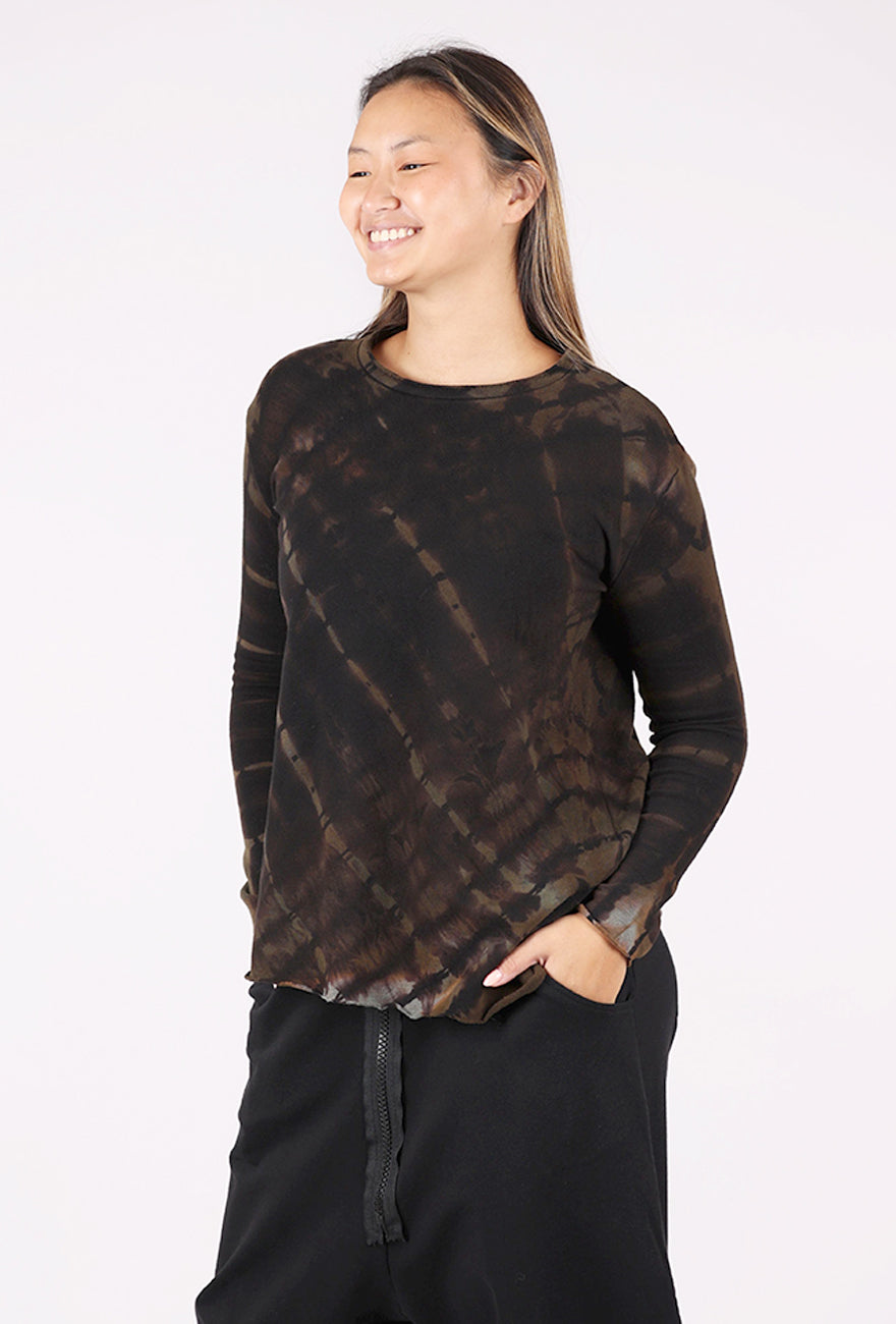 Heyne Bogut Cozy Spiral Dye Top, Khaki/Black 