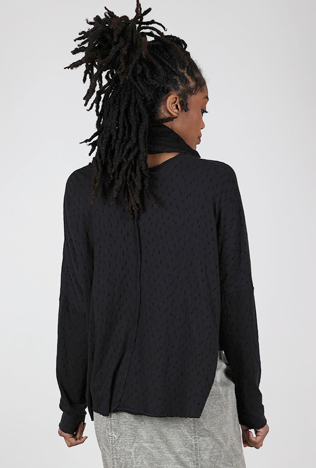 Studio B3 Devna Snood Top, Faded Black 