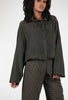 Rundholz Garment Dye Crop Zip Jacket, Khaki Cloud 