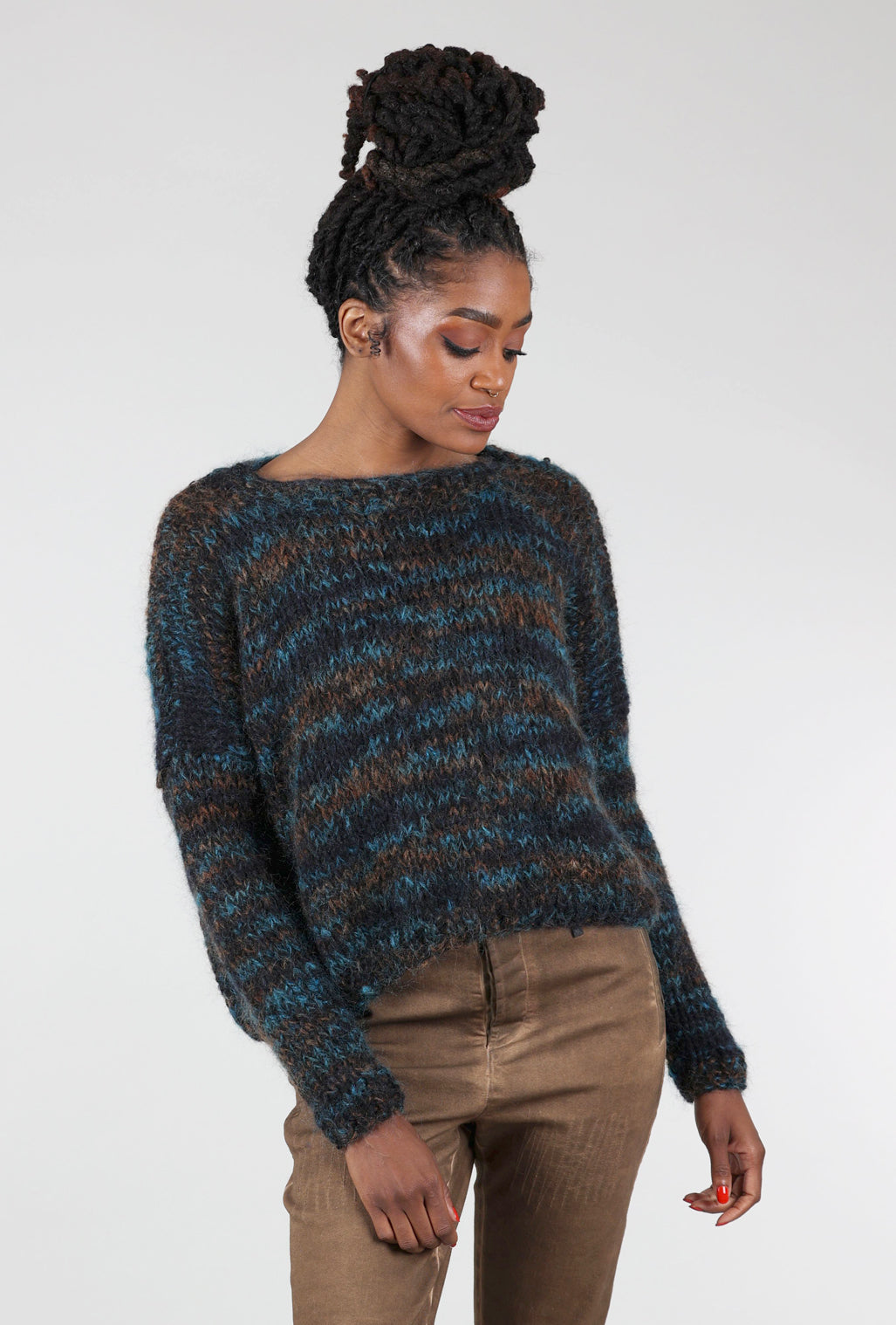 Umit Unal Hand-Knit Kurt Sweater, Rust 