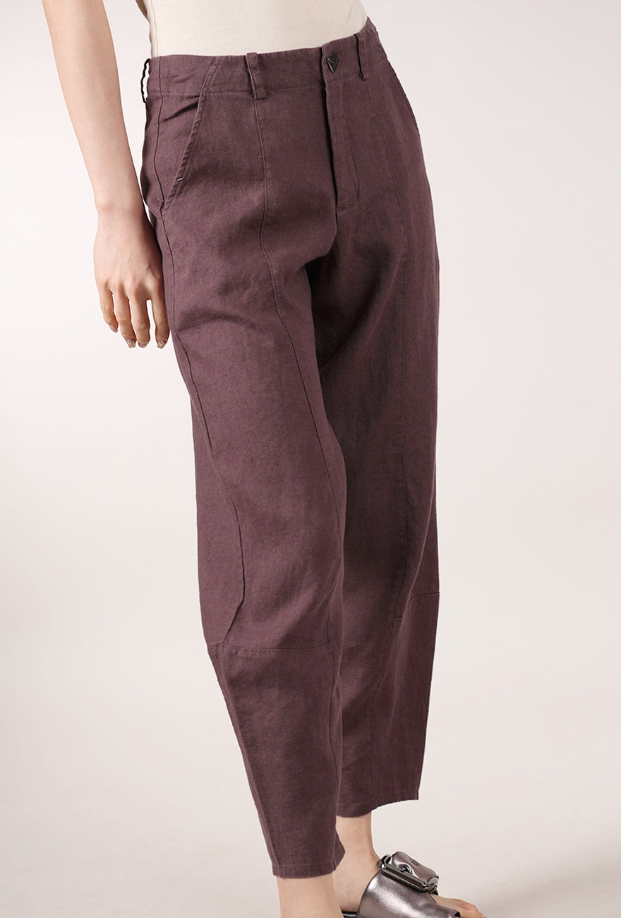 Bitte Kai Rand Linen Lexie Trouser, Raisin 