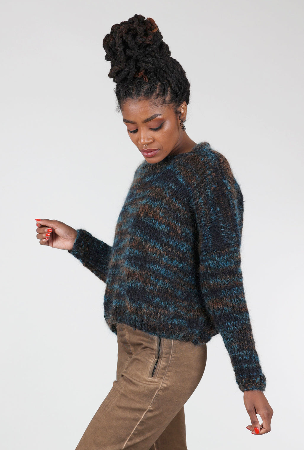 Umit Unal Hand-Knit Kurt Sweater, Rust 