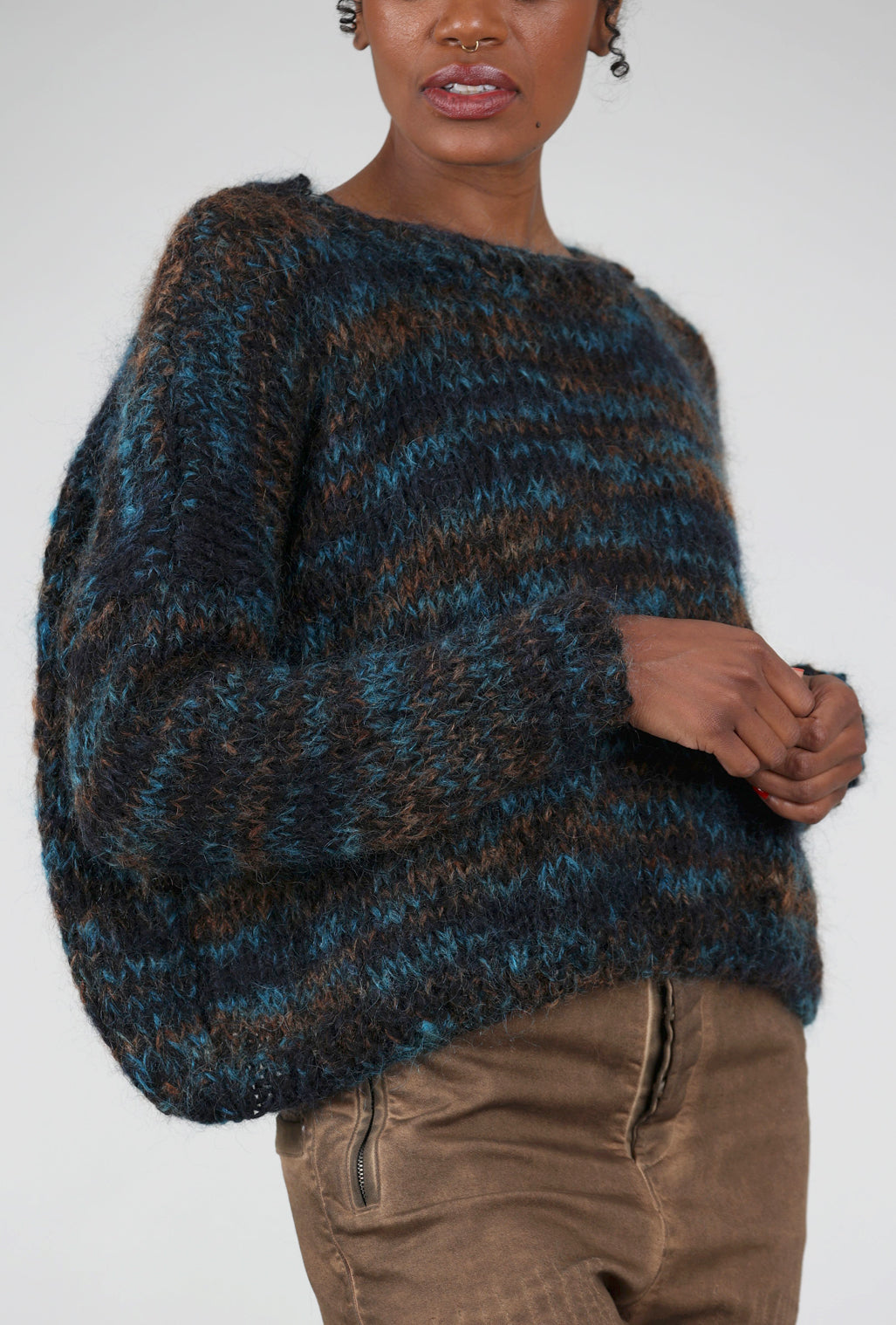 Umit Unal Hand-Knit Kurt Sweater, Rust 