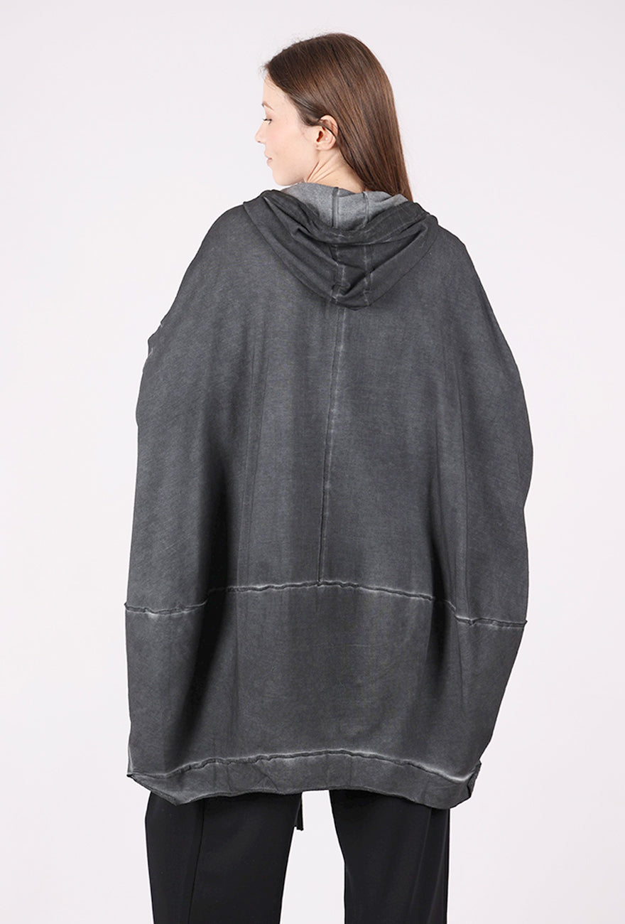 Zilberman Jackie Oversized Zip Topper, Anthracite 