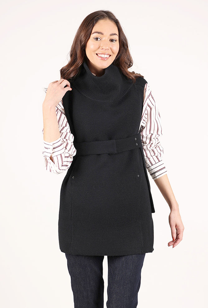 NFP: New Form Perspective Side Strap Vest, Black 