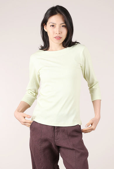 Bitte Kai Rand Boatneck Rib Top, Lime Cream 