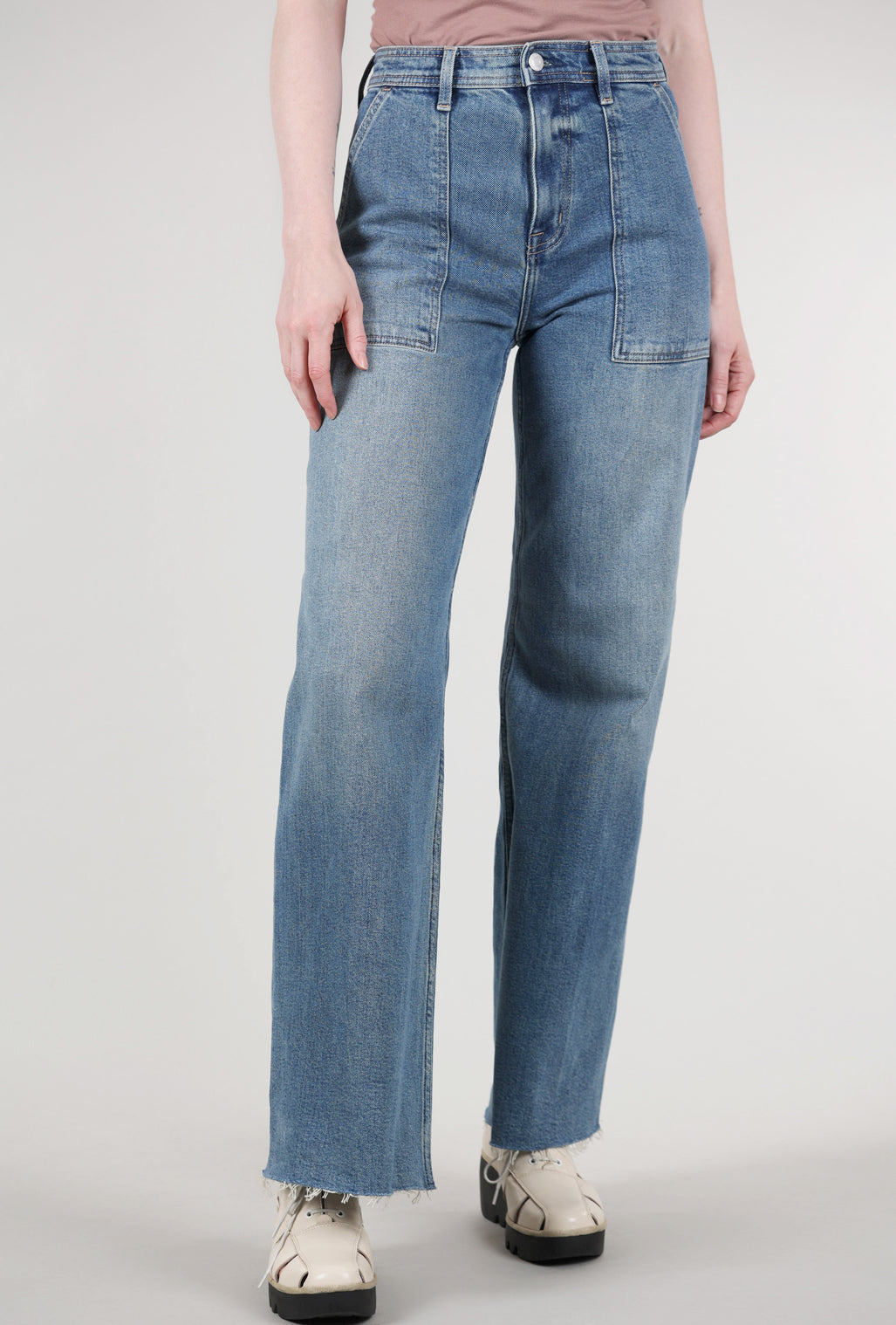 Pistola Penny Utility Wide Leg Denim, Canal 