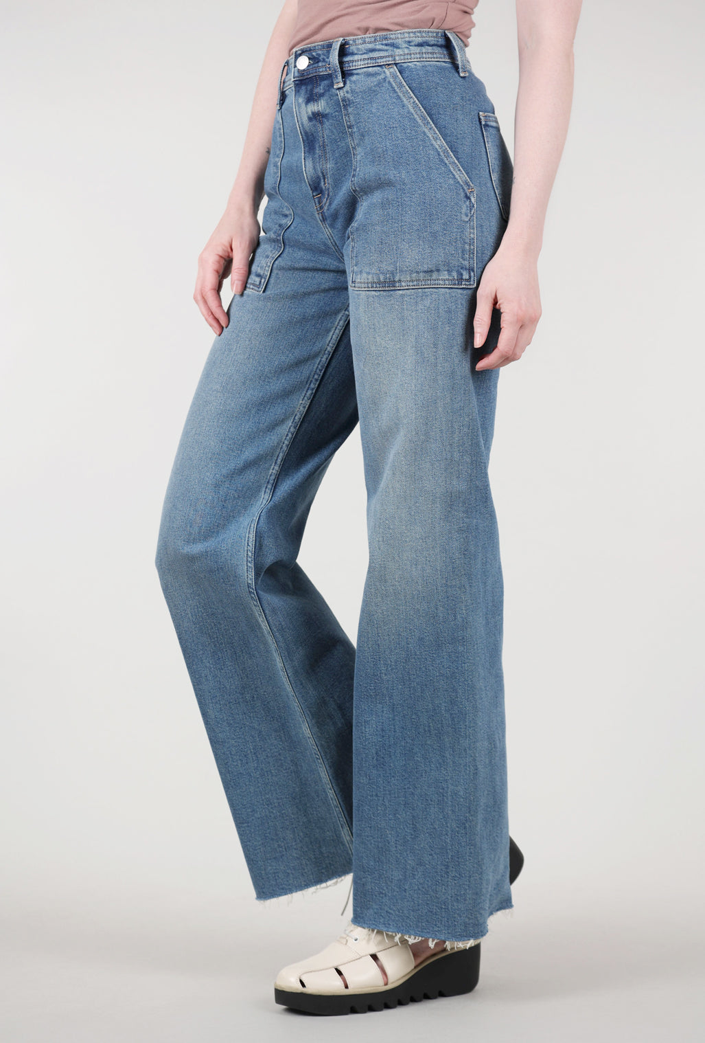 Pistola Penny Utility Wide Leg Denim, Canal 