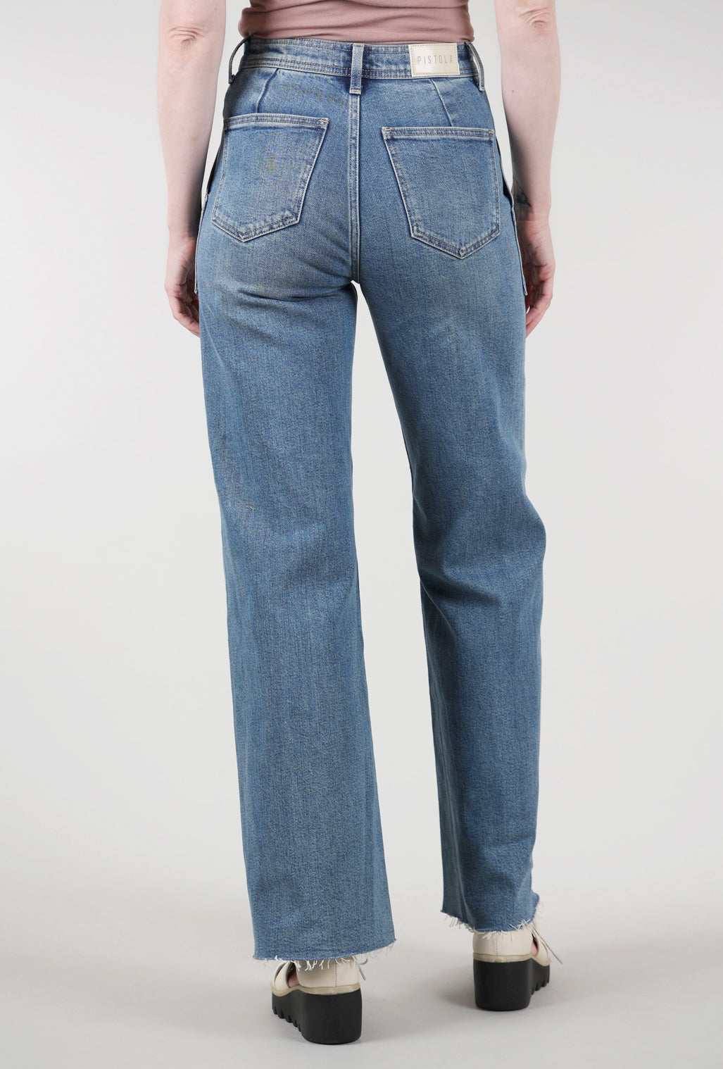 Pistola Penny Utility Wide Leg Denim, Canal 