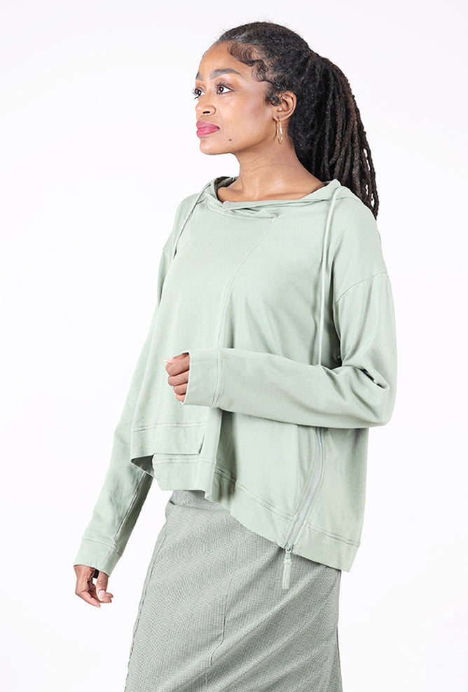 Rundholz Step Hem Swing Hoodie, Park 