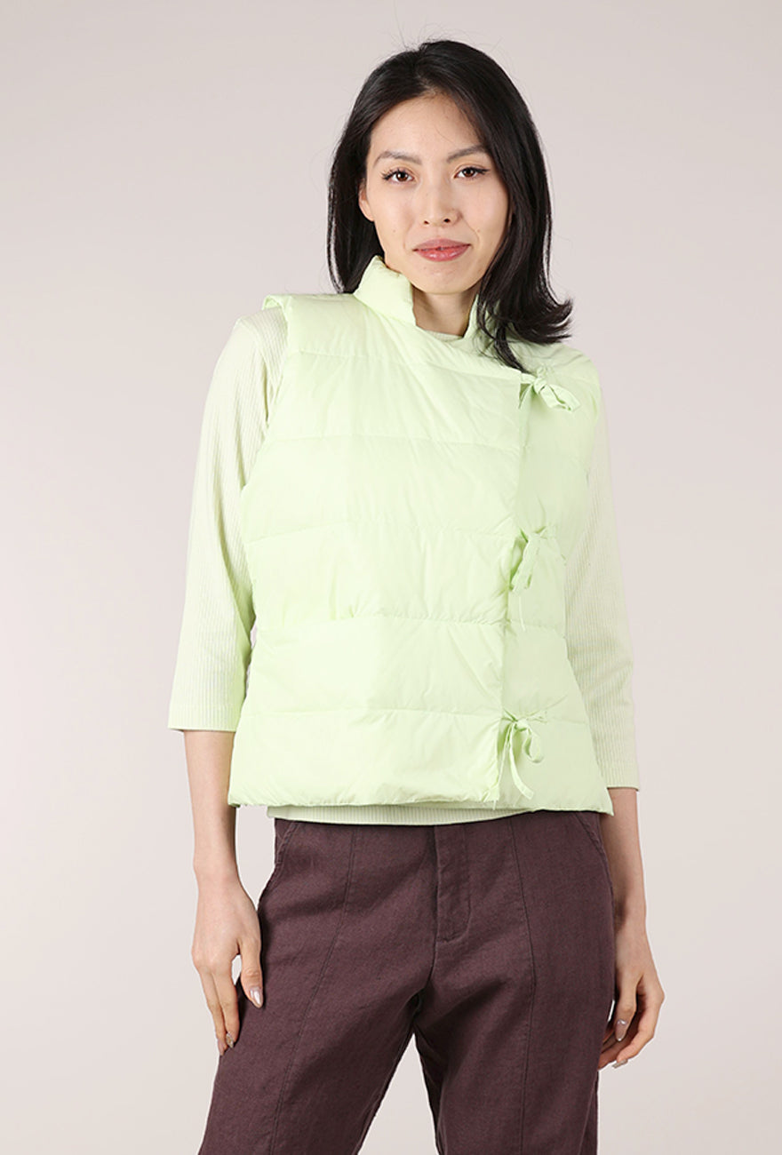 Bitte Kai Rand Puffer Waistcoat, Lime Cream 