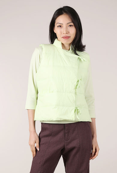 Bitte Kai Rand Puffer Waistcoat, Lime Cream 