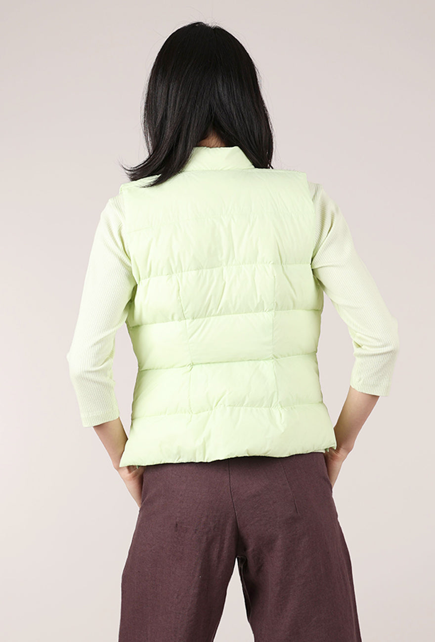 Bitte Kai Rand Puffer Waistcoat, Lime Cream 