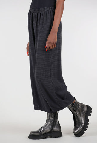 Cut Loose Mini-Check Cropped Pants, Anthracite 