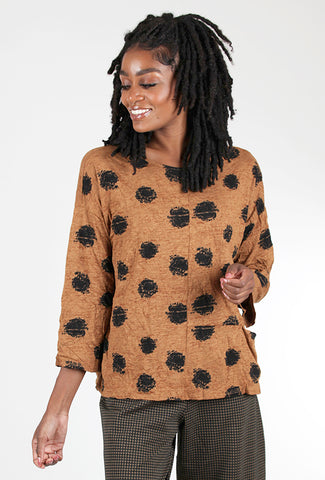 Liv Jetset Crinkle Easy Pullover, Cinnamon 
