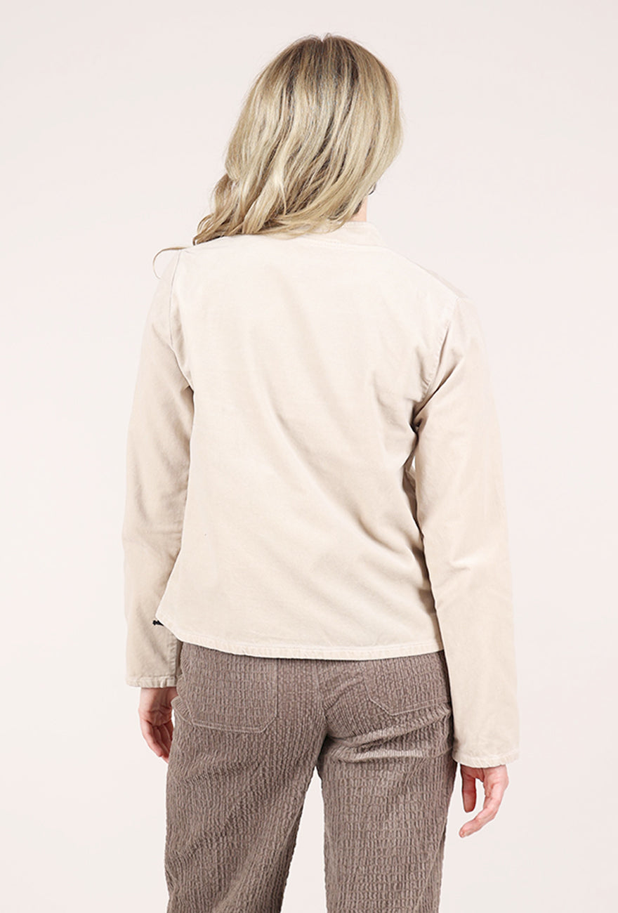 Cut Loose Cotton Velvet Jacket, Moonbeam 