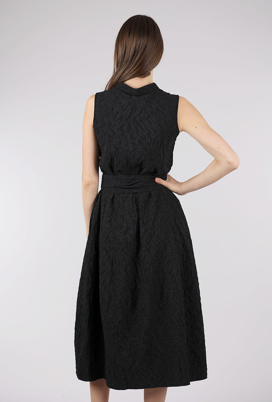 Luukaa Crinkle Wrap Dress, Black 