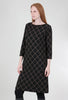 Cut Loose Diamond Knit Boatneck Dress, Saddle 