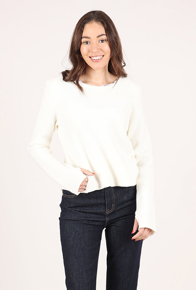 NFP: New Form Perspective Cut Out Strap Jacket, Winter White 